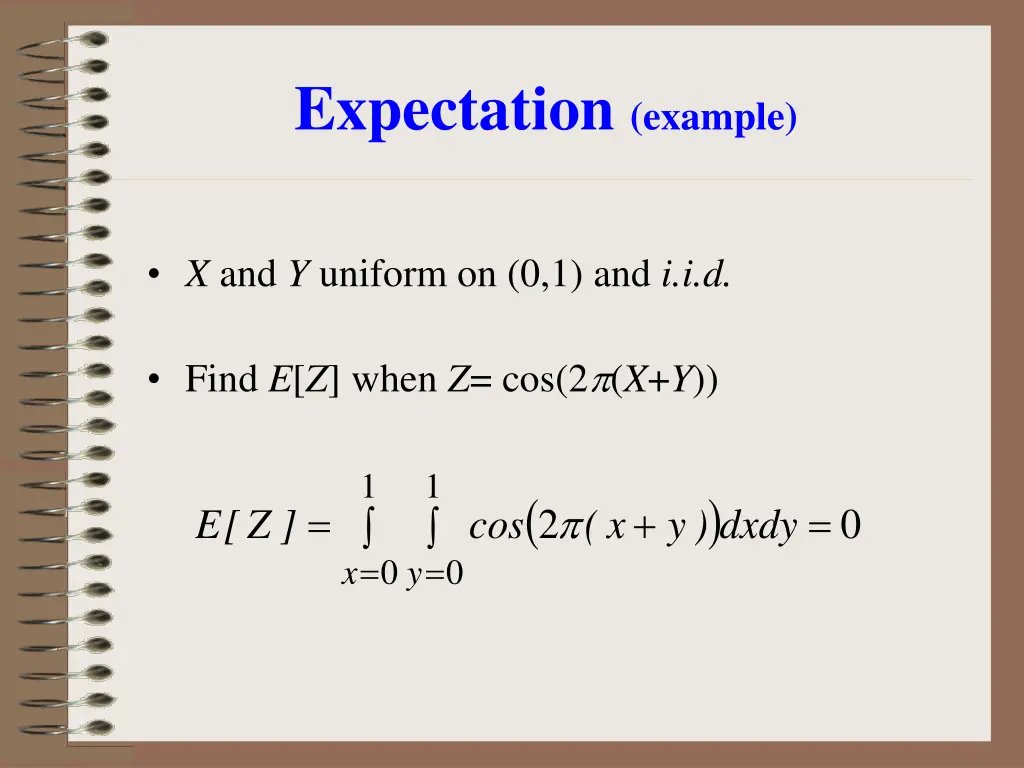 expectation example