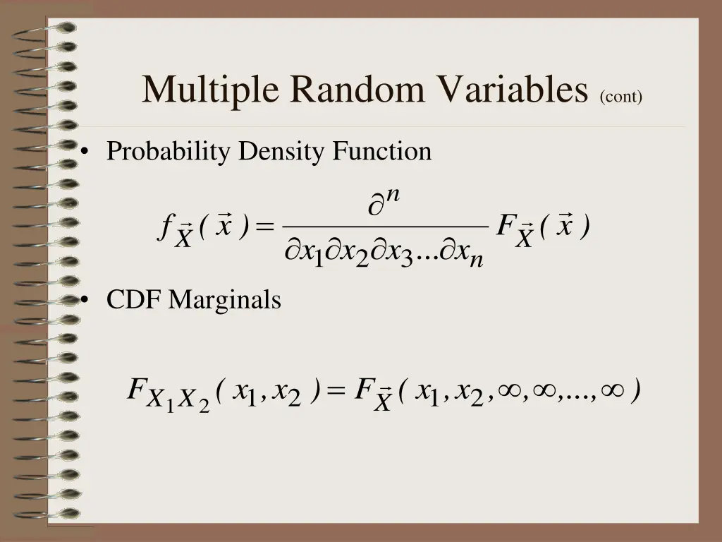 multiple random variables cont