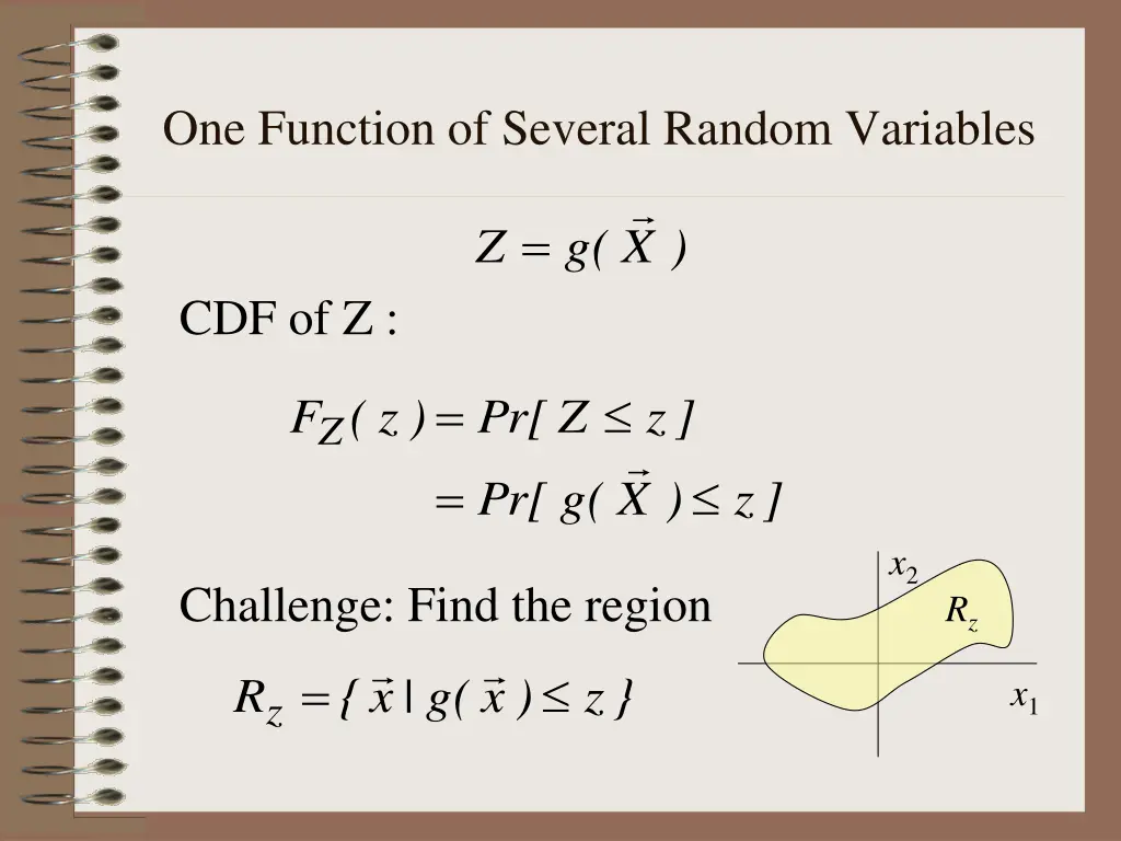 one function of several random variables