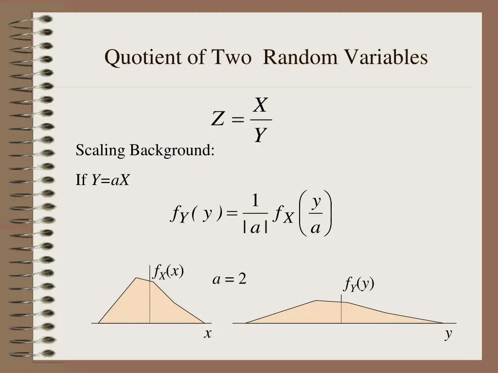 quotient of two random variables