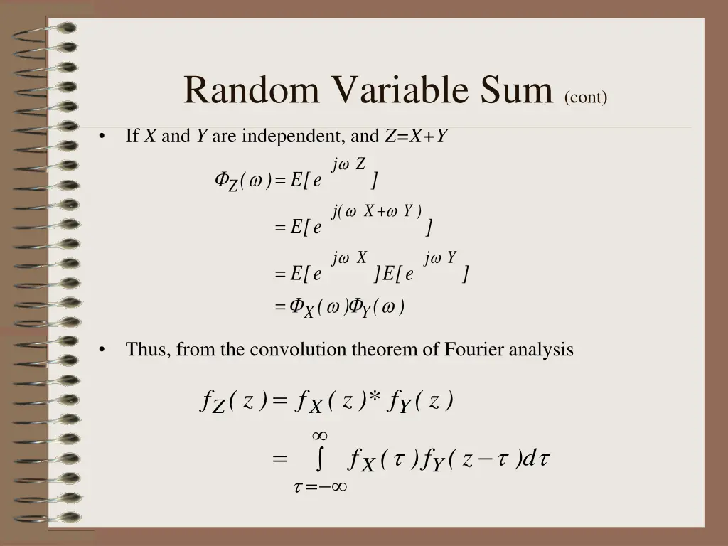 random variable sum cont