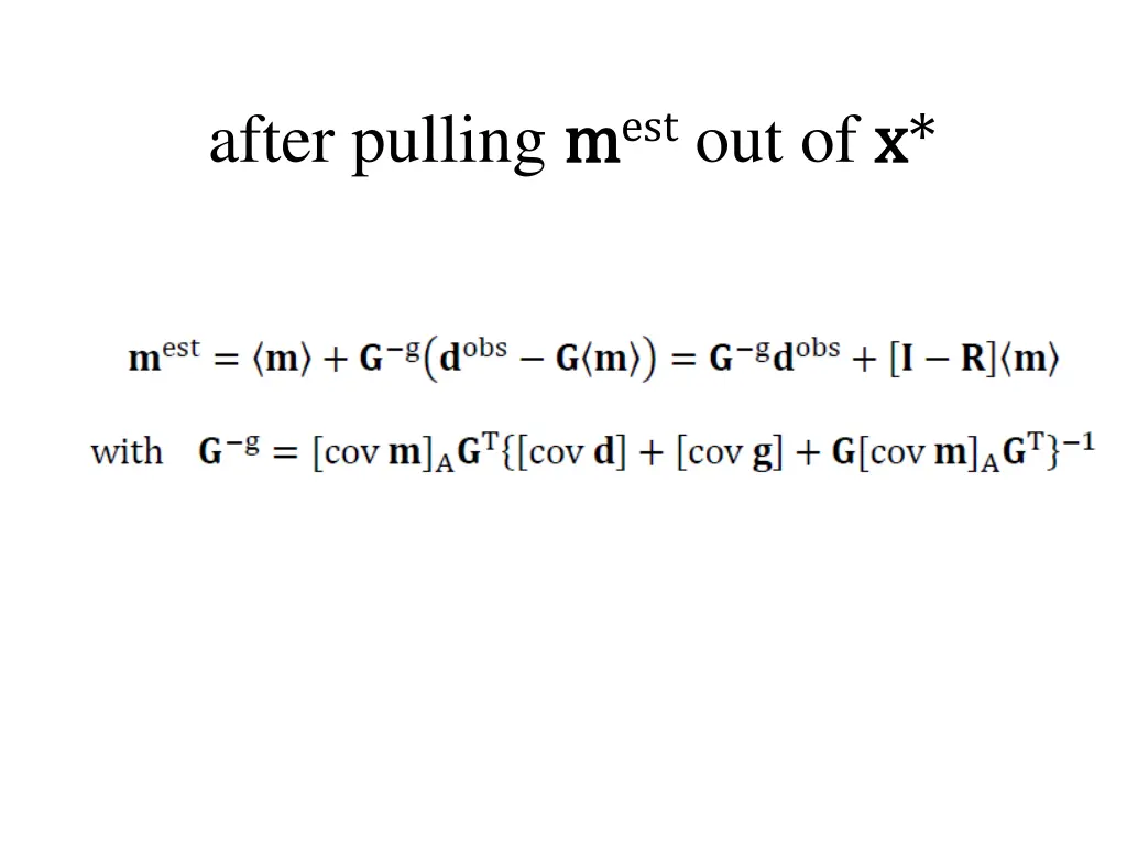 after pulling m m est out of x x