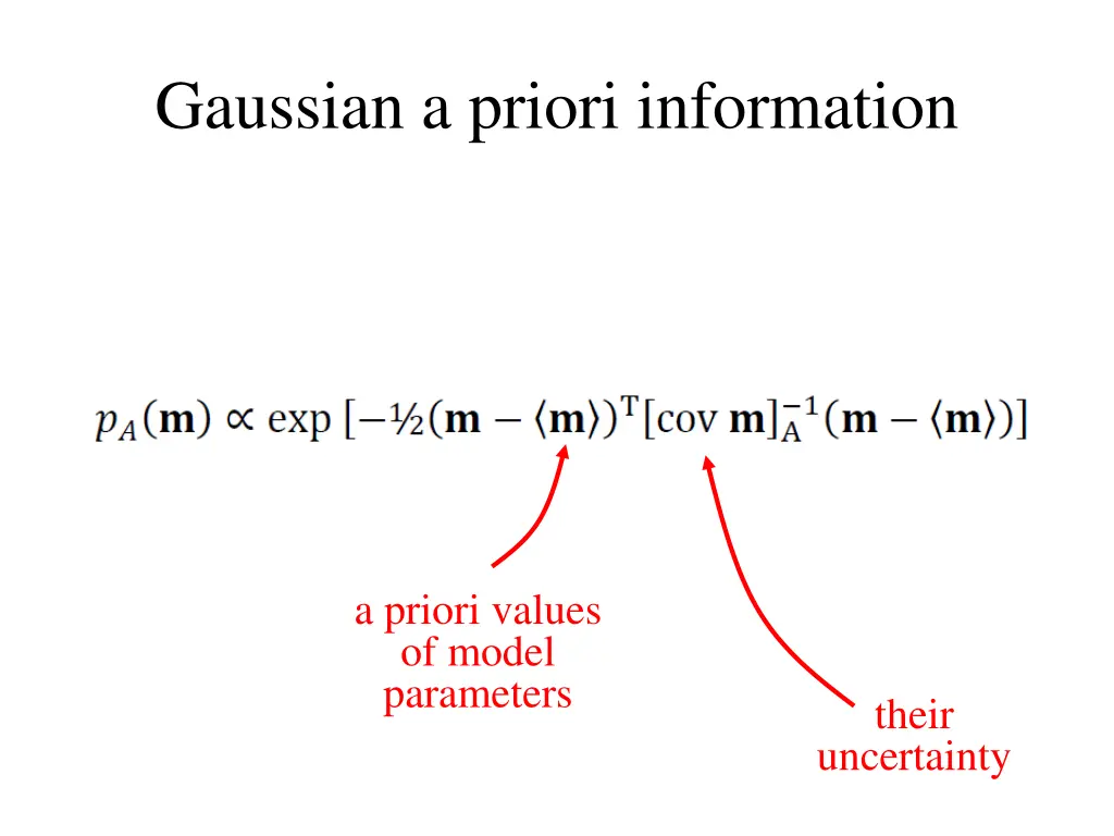 gaussian a priori information 1