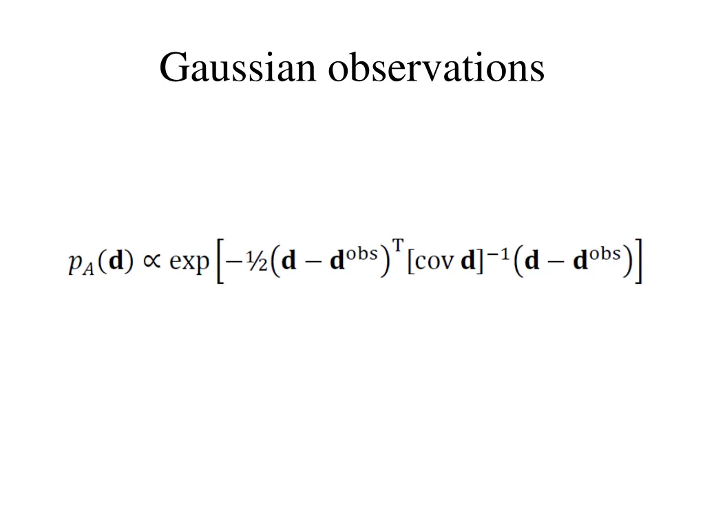 gaussian observations