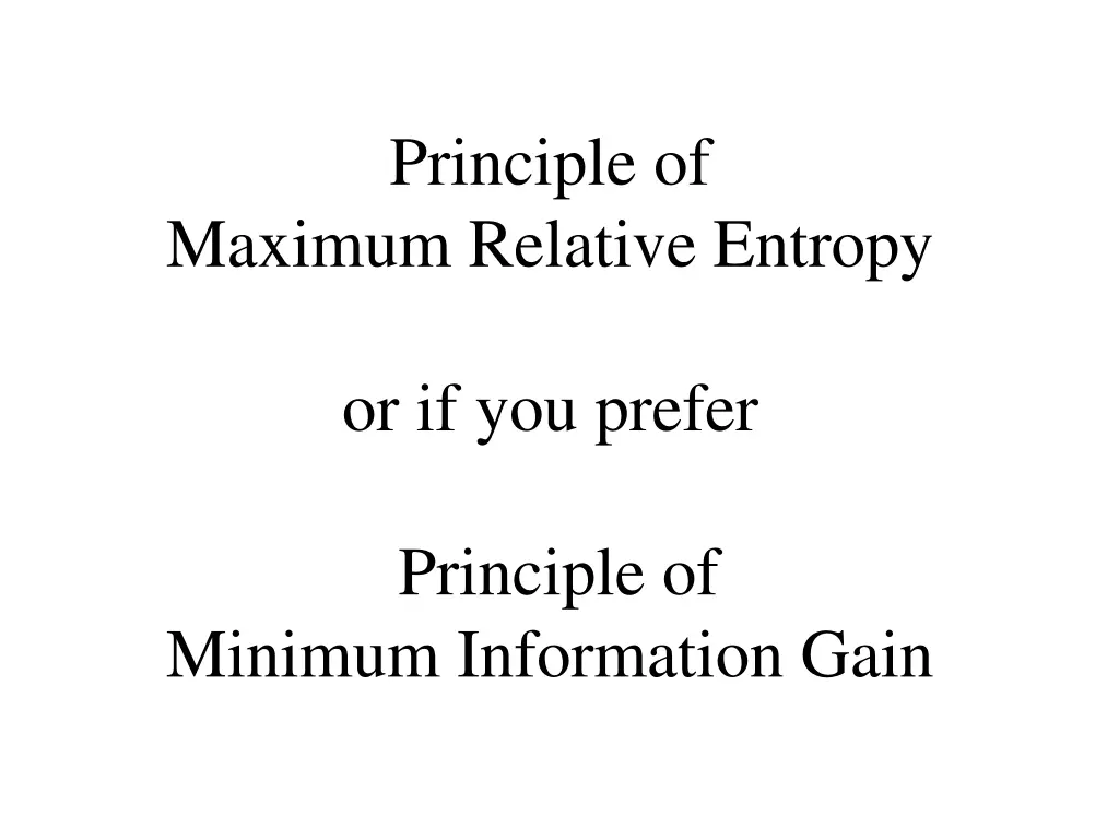 principle of