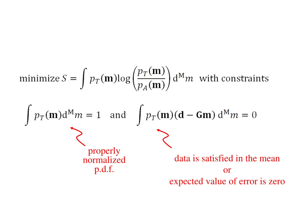 properly normalized p d f