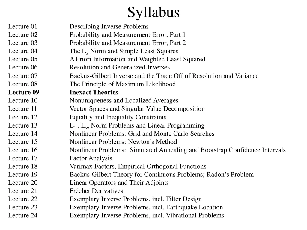 syllabus