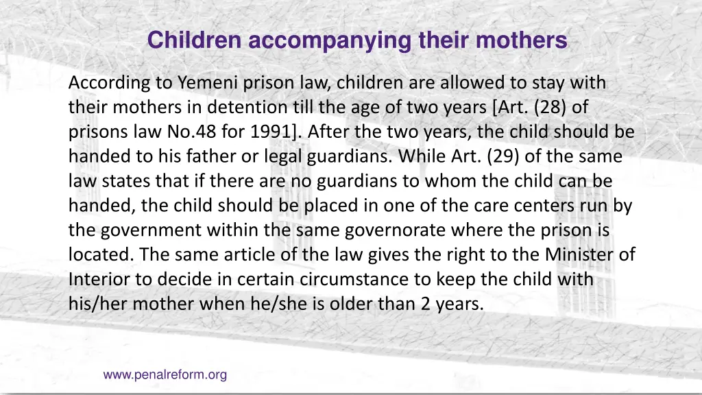 children accompanying their mothers