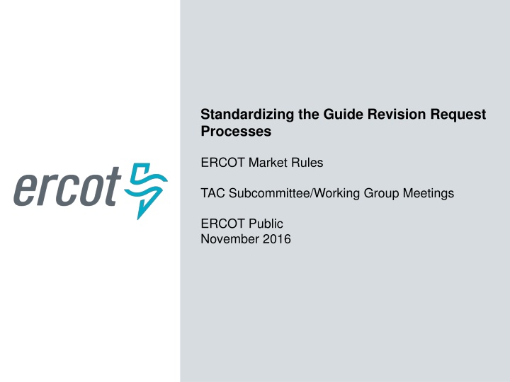 standardizing the guide revision request