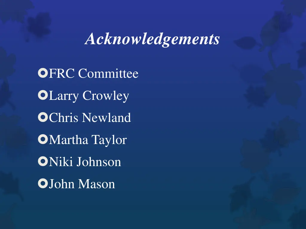acknowledgements