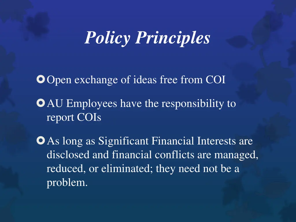 policy principles
