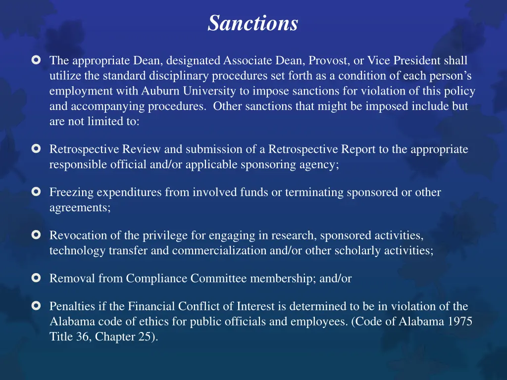 sanctions