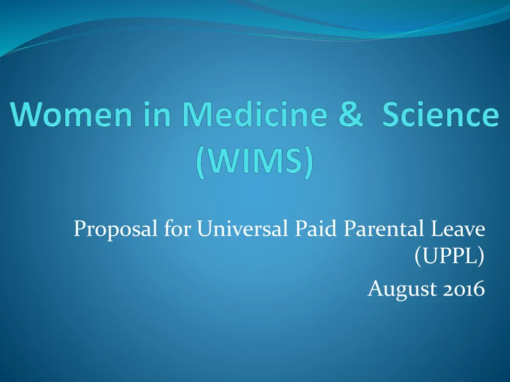 proposal for universal paid parental leave