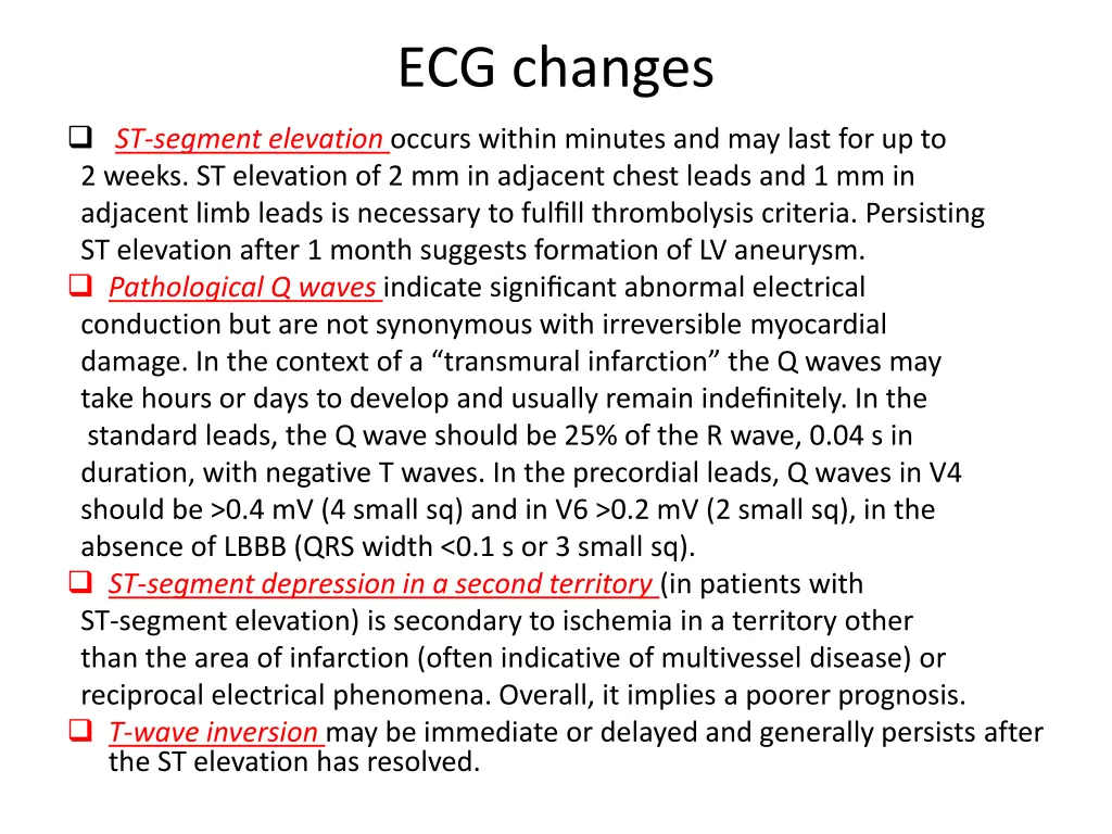 ecg changes