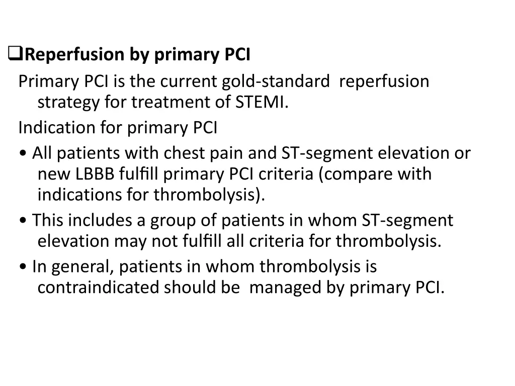 reperfusion by primary pci primary