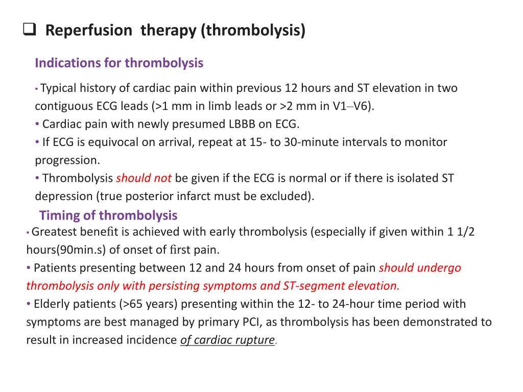 reperfusion therapy thrombolysis