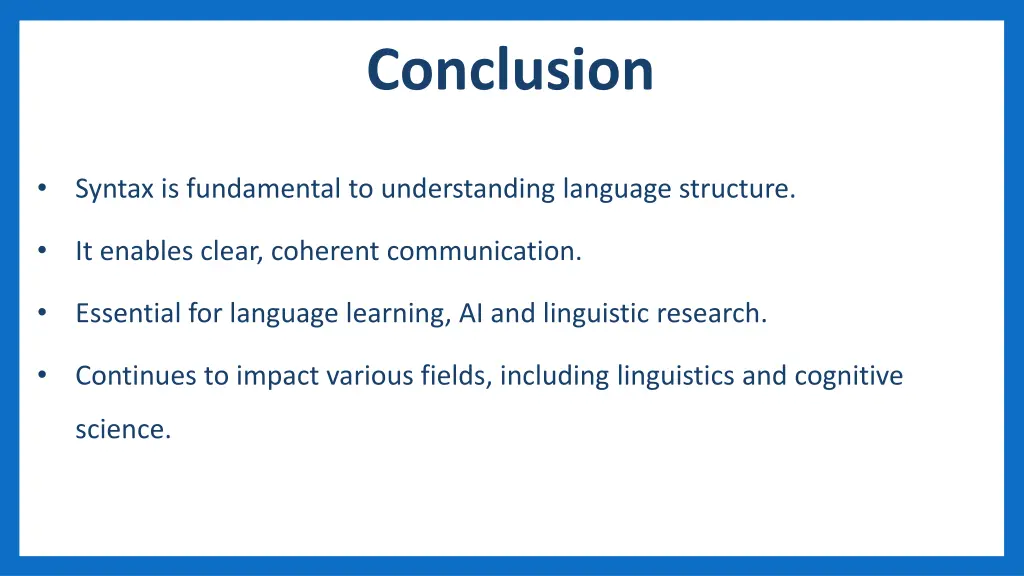 conclusion