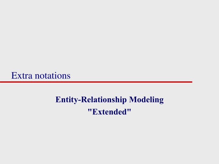 extra notations