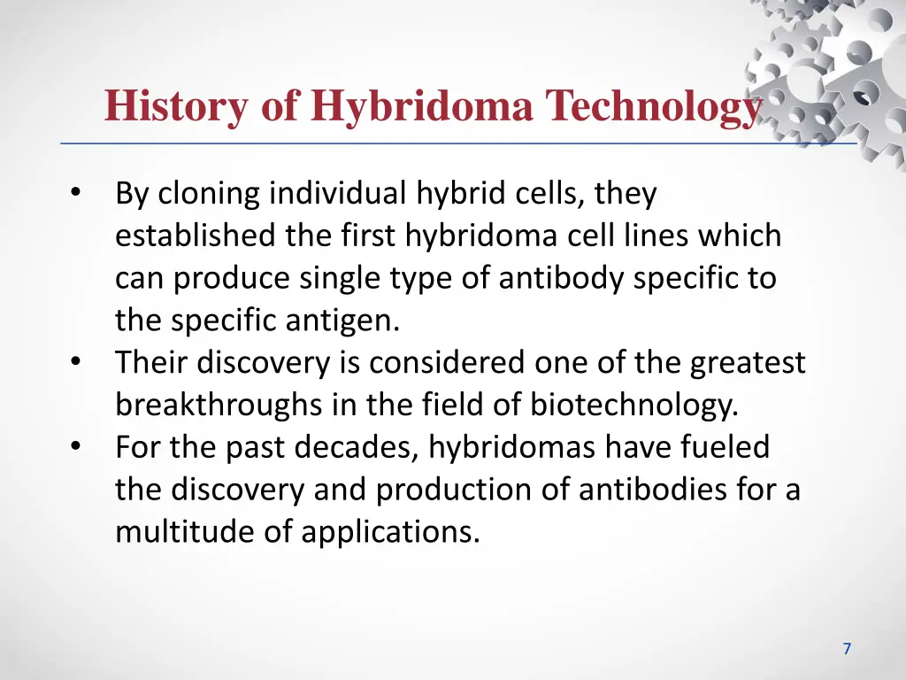 history of hybridoma technology 1