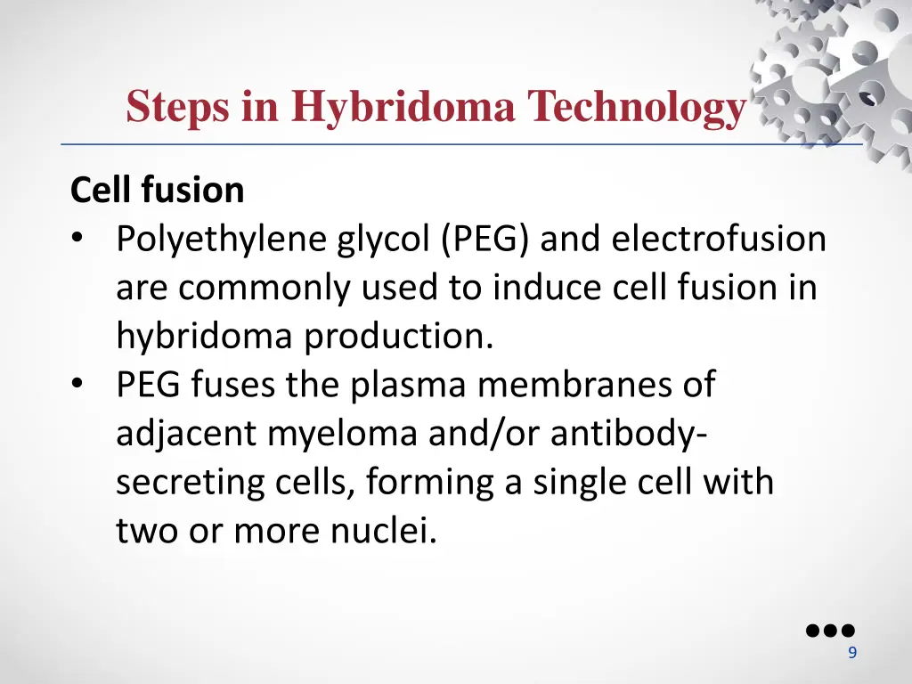 steps in hybridoma technology 1