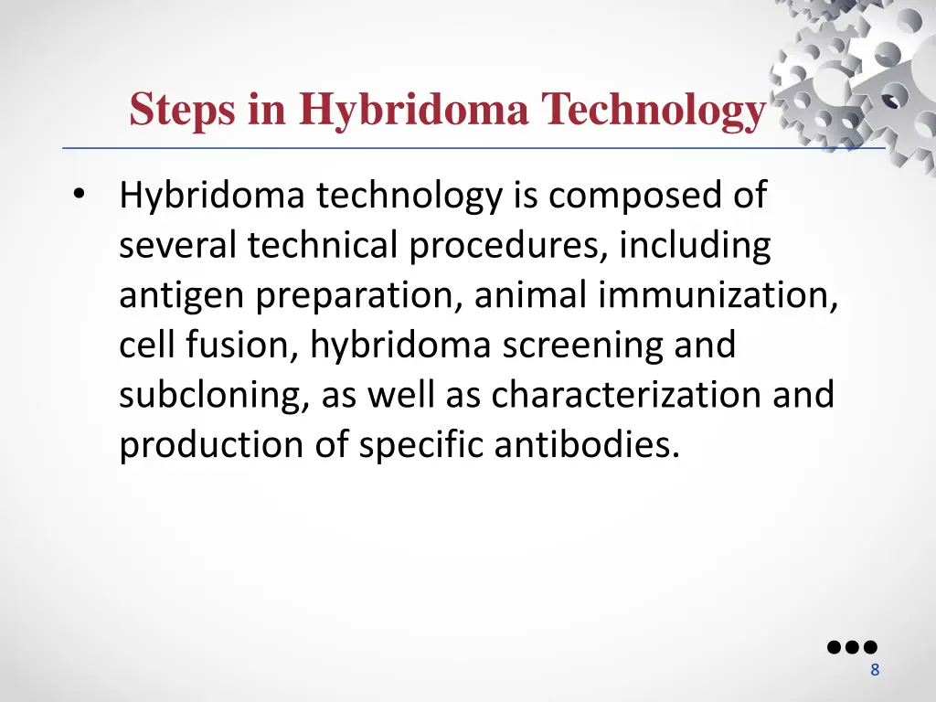 steps in hybridoma technology