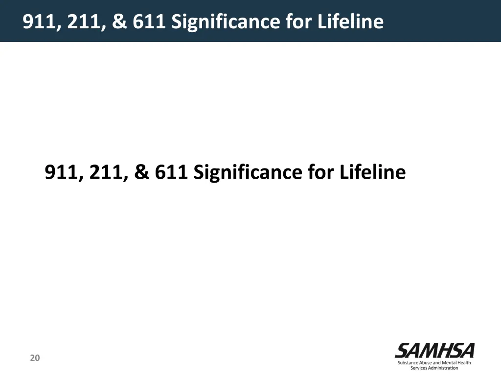 911 211 611 significance for lifeline