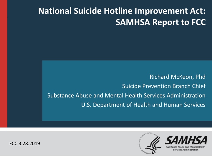 national suicide hotline improvement act samhsa