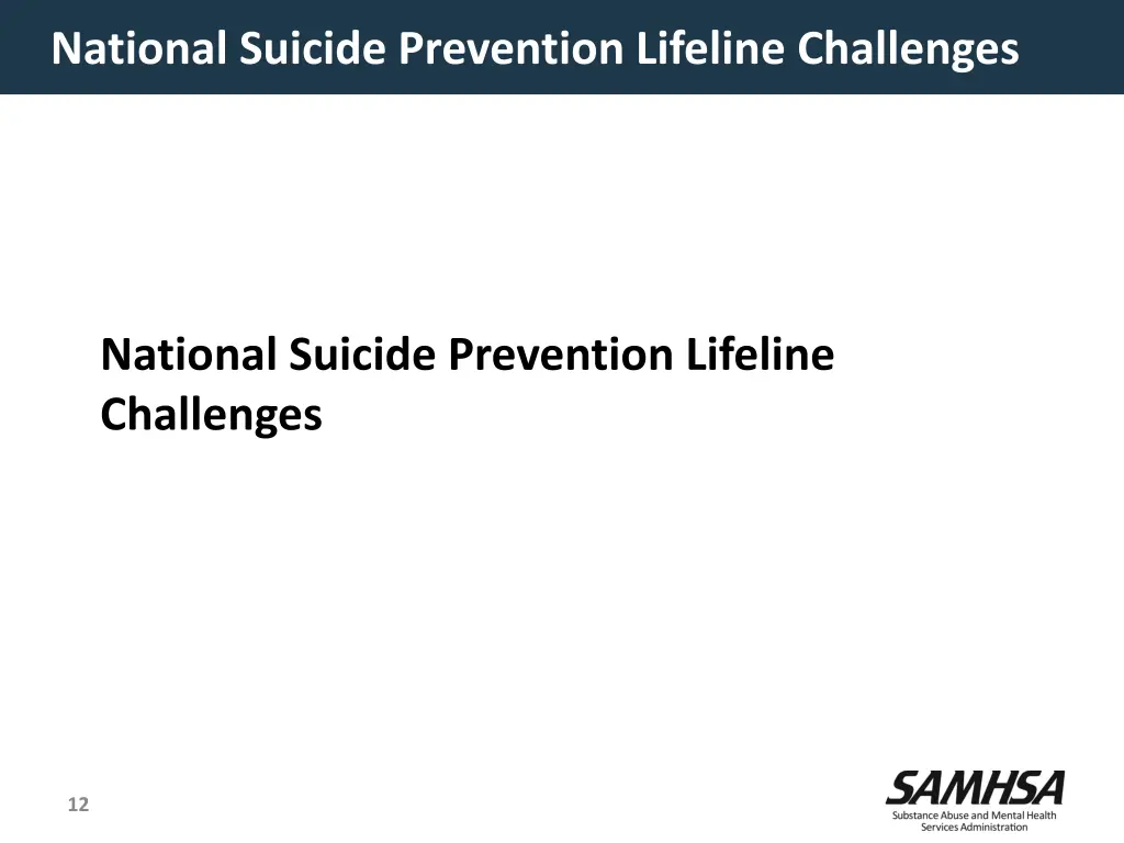 national suicide prevention lifeline challenges