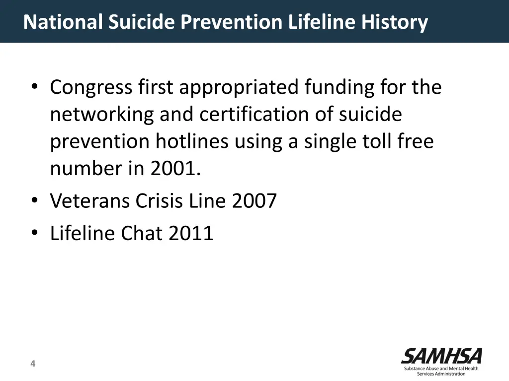 national suicide prevention lifeline history 1