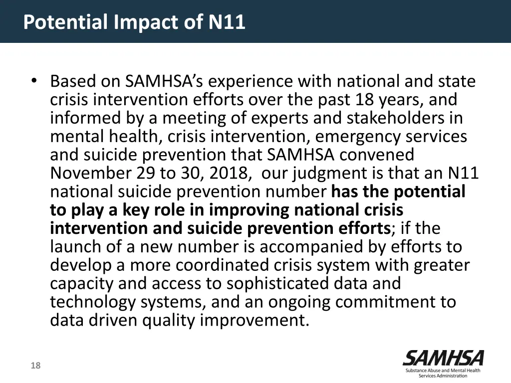 potential impact of n11 1
