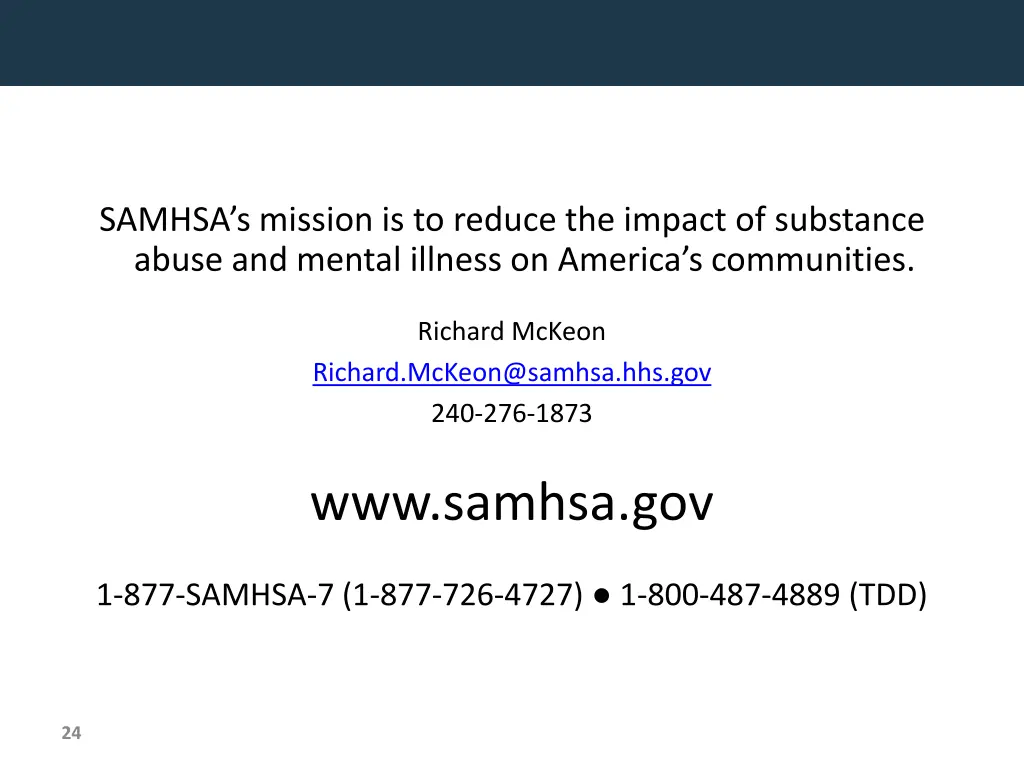 samhsa s mission is to reduce the impact