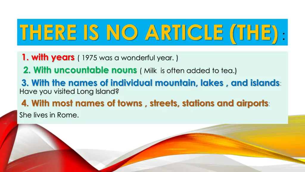 there is no article the