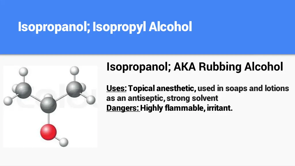 isopropanol isopropyl alcohol