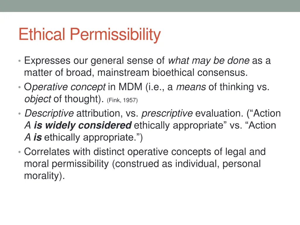 ethical permissibility