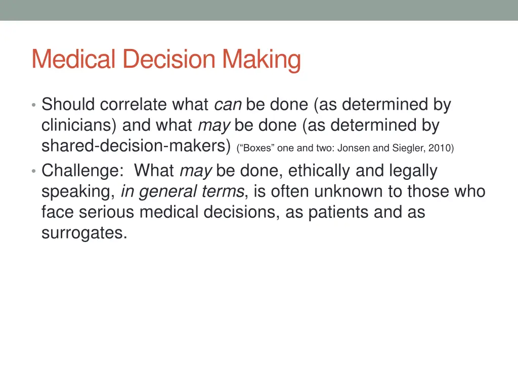 medical decision making