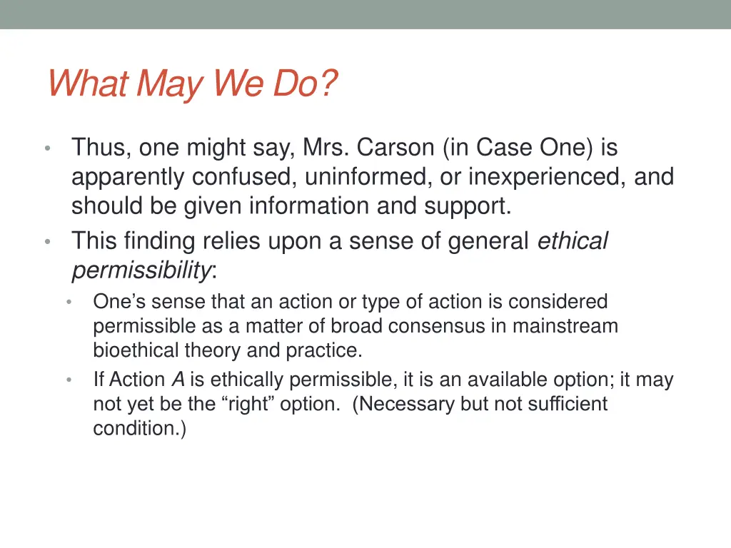 what may we do 1
