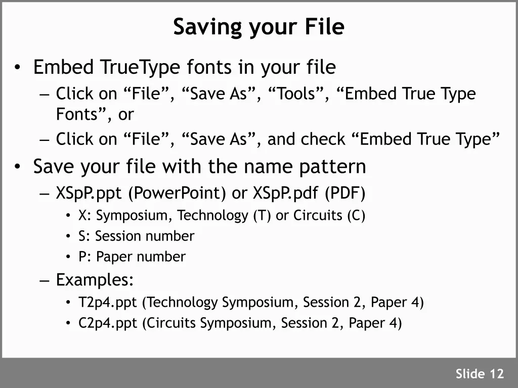 saving your file
