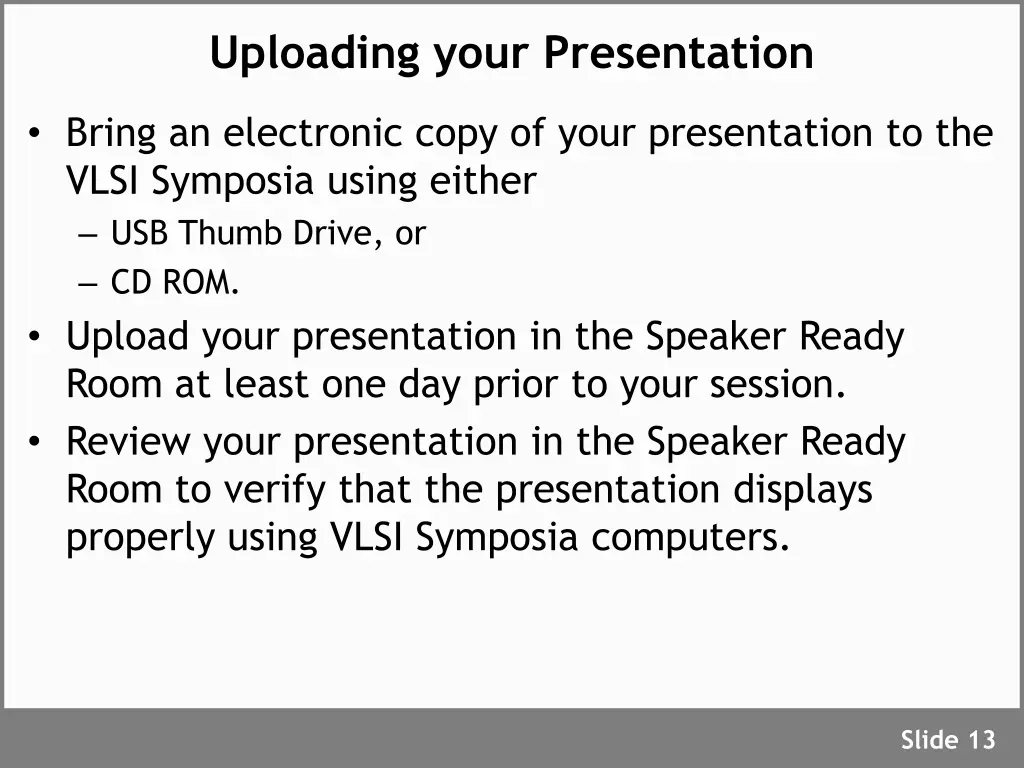 uploading your presentation