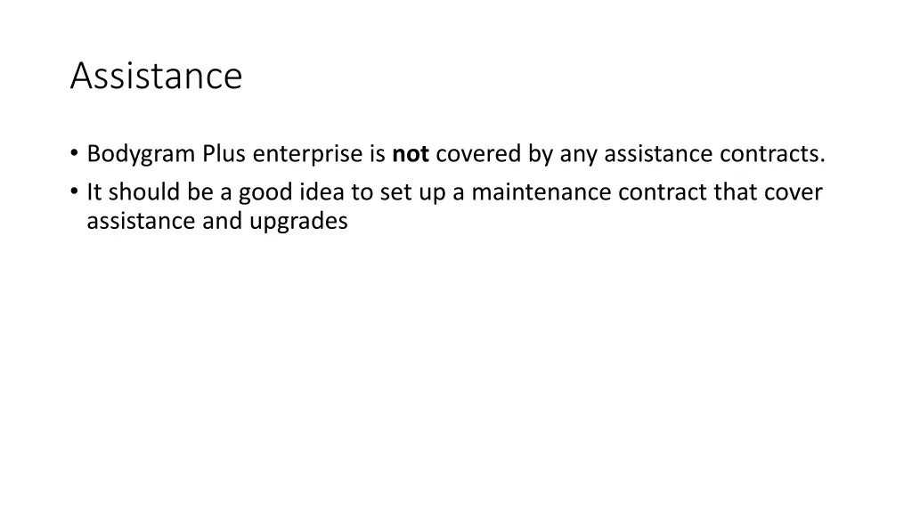 assistance