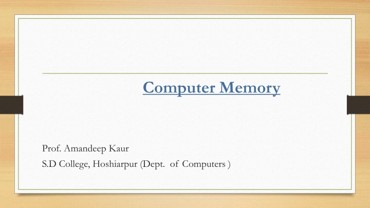 computer memory