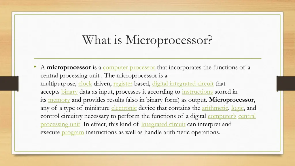 what is microprocessor