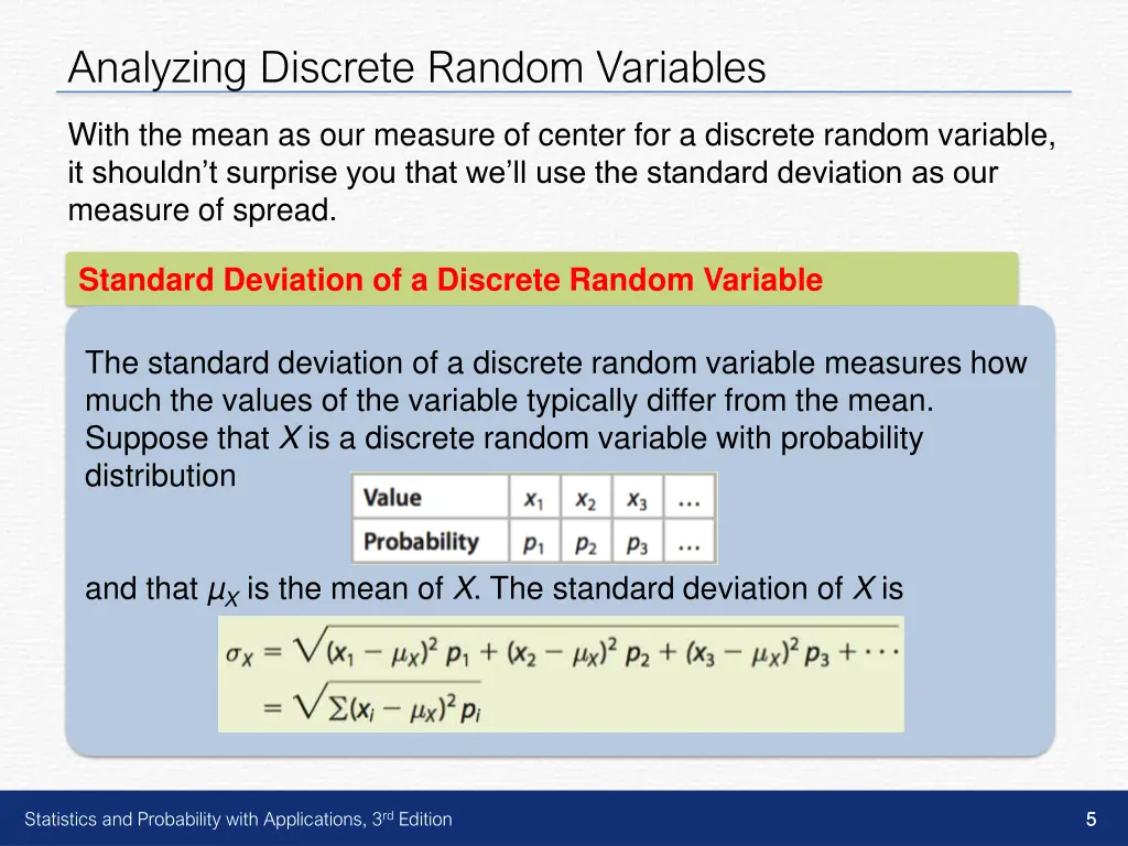 analyzing discrete random variables 3