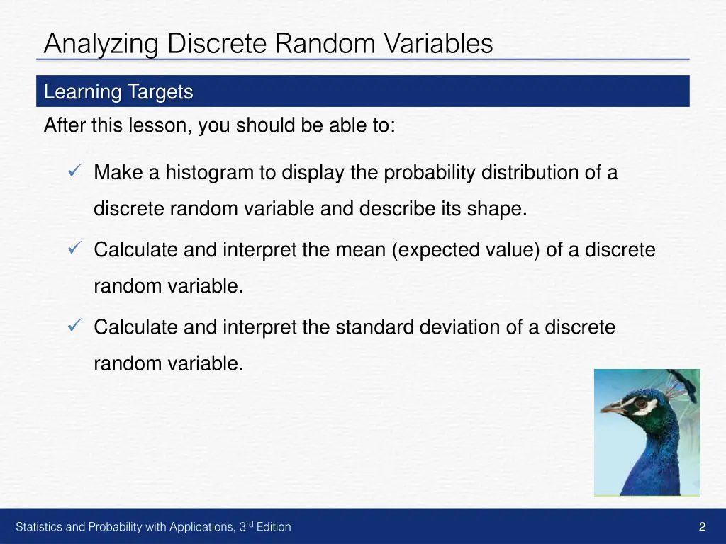 analyzing discrete random variables