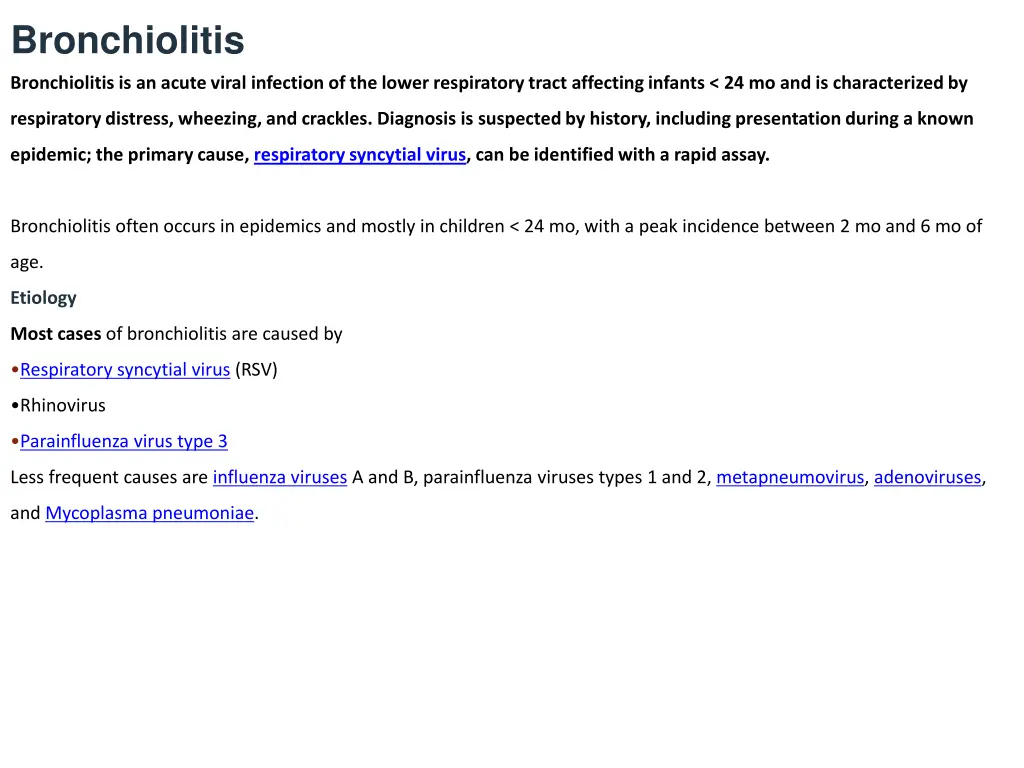 bronchiolitis