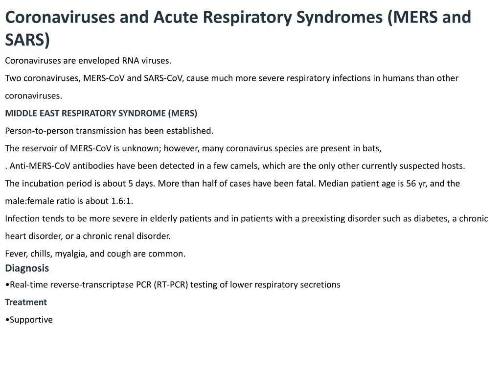 coronaviruses and acute respiratory syndromes