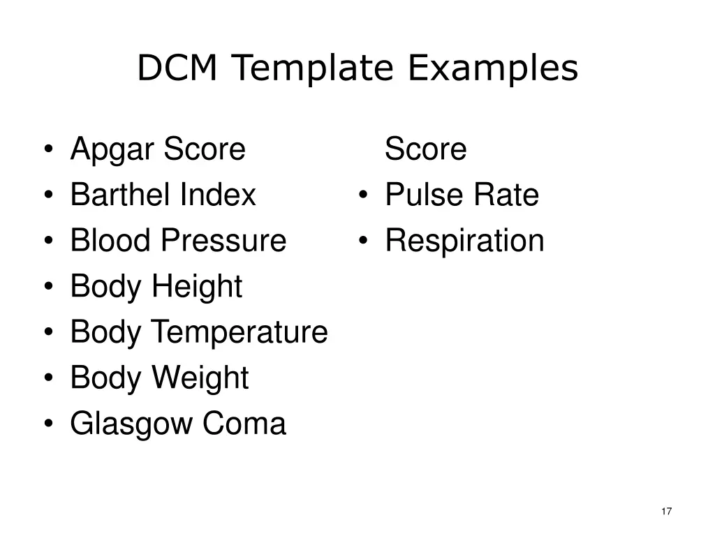 dcm template examples