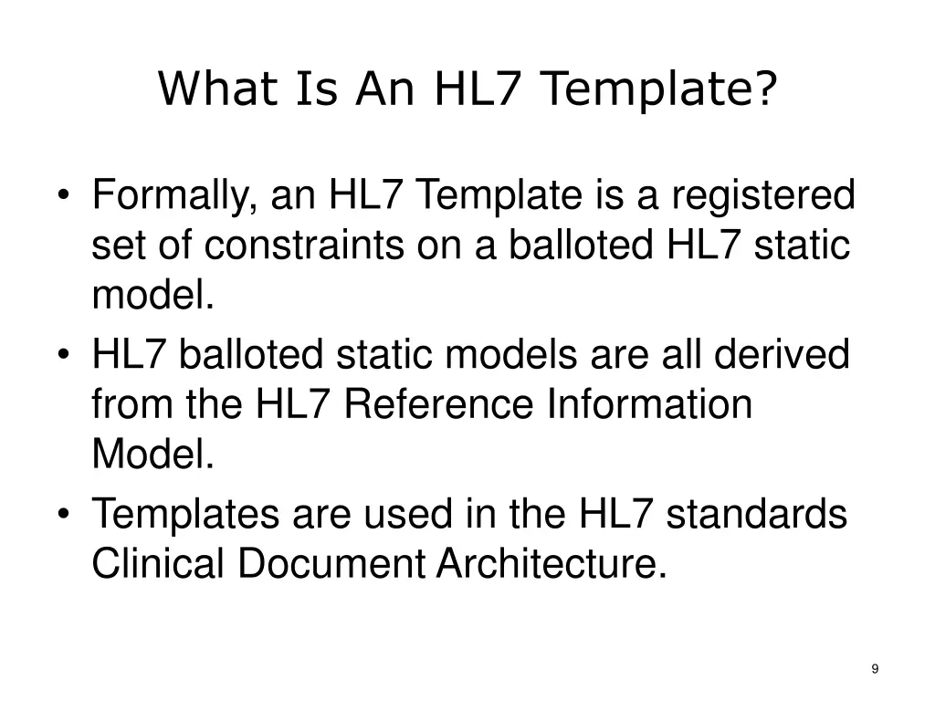what is an hl7 template