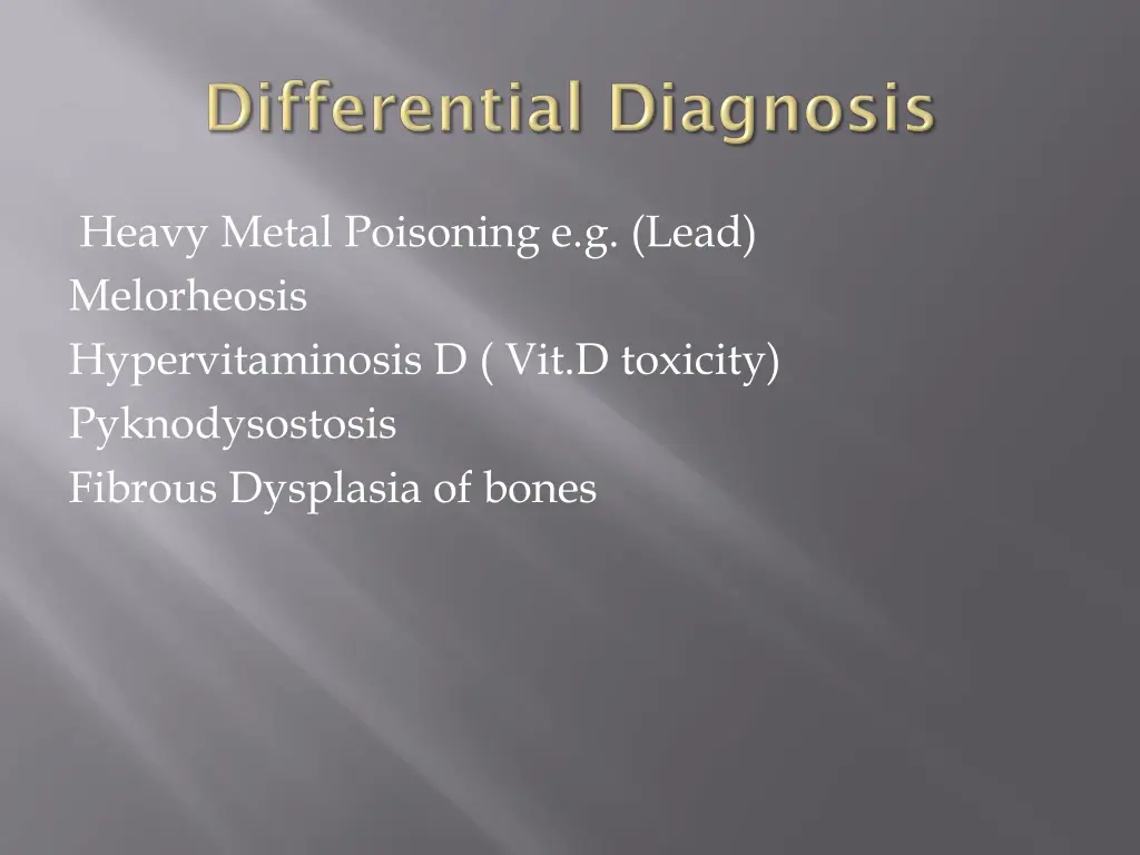heavy metal poisoning e g lead melorheosis