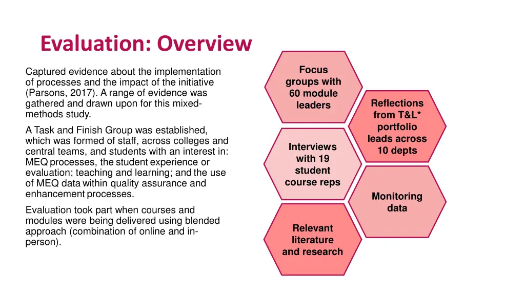 evaluation overview