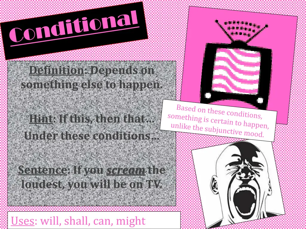 definition depends on something else to happen